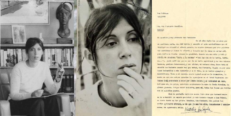 Detalle de fotos de Natalia Sosa Ayala y Carta en 1961 al Poeta Fernando González