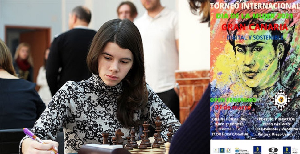 Lulija Osmak M.I. de Ucrania ganó Torneo Online Dia de la Mujer de Gran Canaria