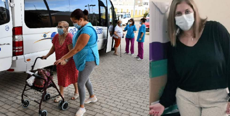 Servicios a dependencia en Mogán e Isabel Mena Consejera IASS