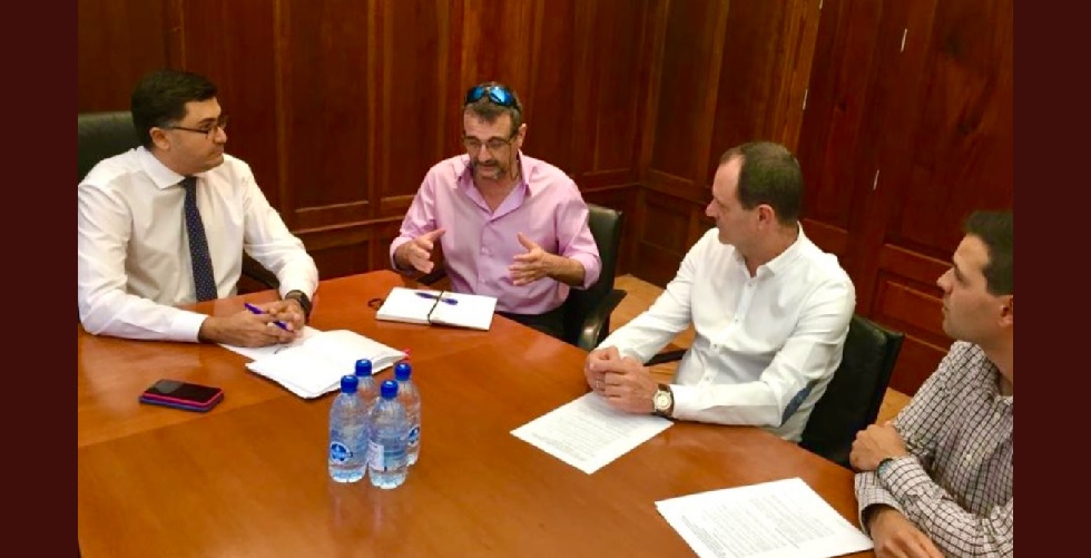 El Alcalde Oscar Hdez en ultima visita del Consejero Insular Obras P&uacute;blicas P&eacute;rez del Pino