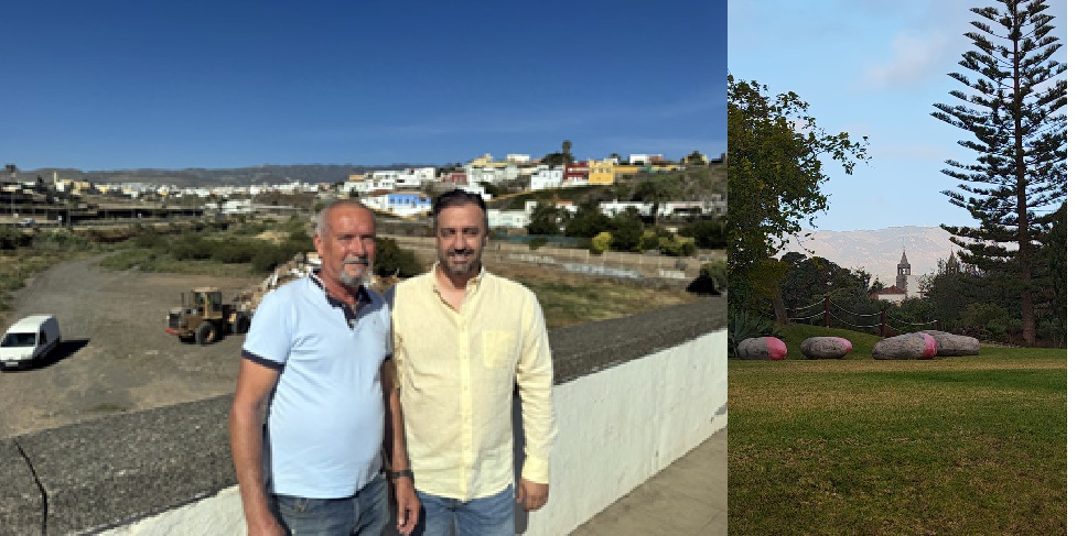 Arquero Franco Ravelo con el Alcalde de Telde
