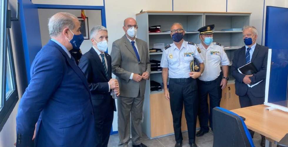 El Ministro del Interior Grande Marlaska en su visita a Gran Canaria por la crisis migratoria 2020