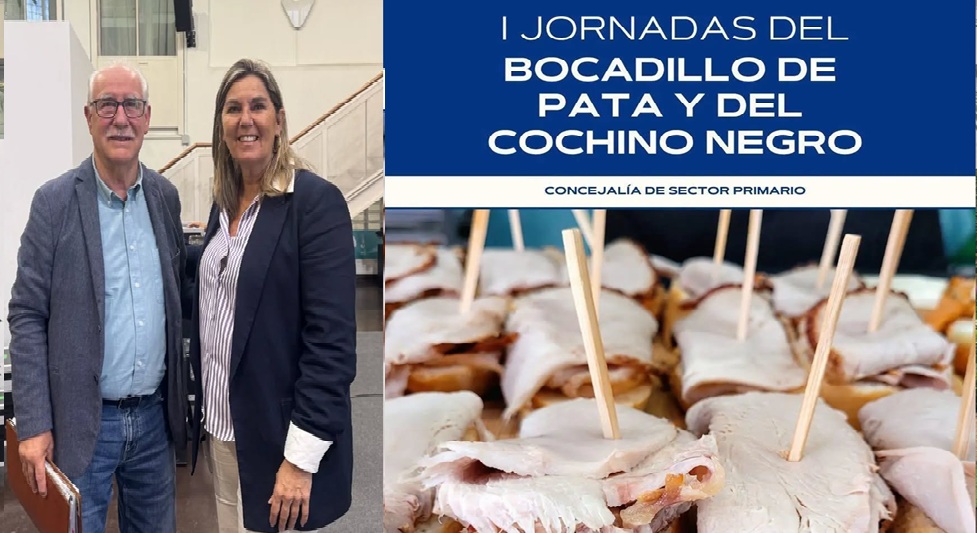 Telde con el bocadillo de Pata y el Cochino Negro Canario