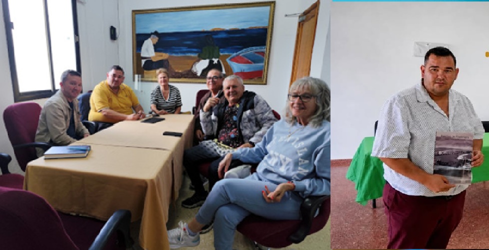 Meclasa en reciente visita al Ayto Telde y Leo Hdez.