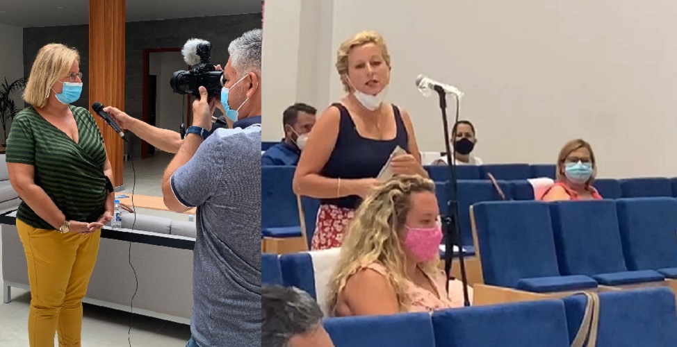 Elena Alamo (PP-AV) yuna  vecina de Tunte en el Pleno Extraordinario