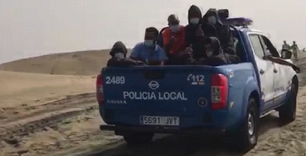 Recogida de inmigrantes en San Bartolomé de Tirajana este fin de semana