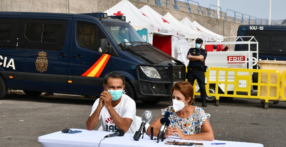 Onalia Bueno en Muelle de Arguineguín