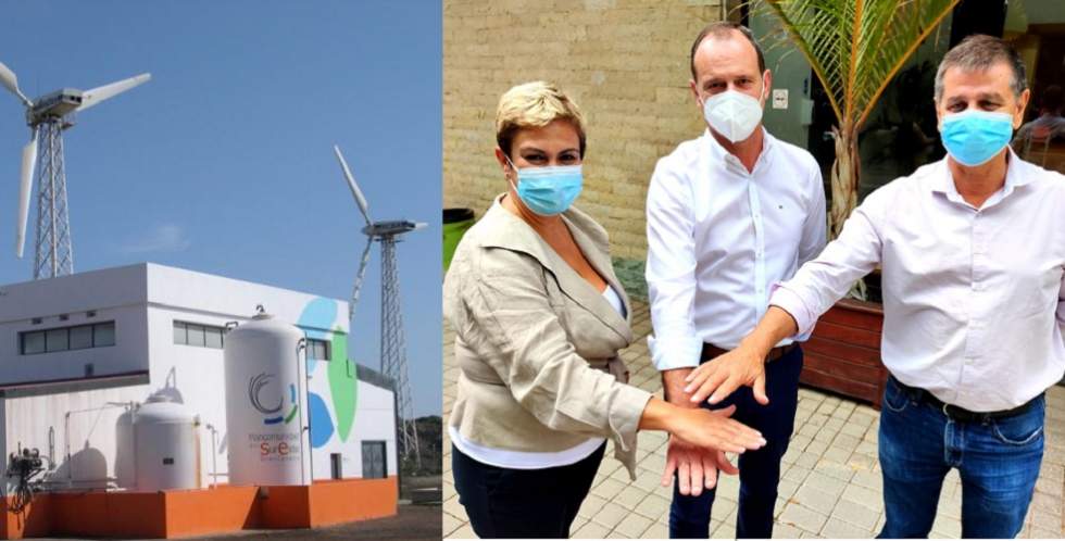 Desaladora del Sureste y Oscar Hdez con alcaldes Ingenio y Santa Lucía