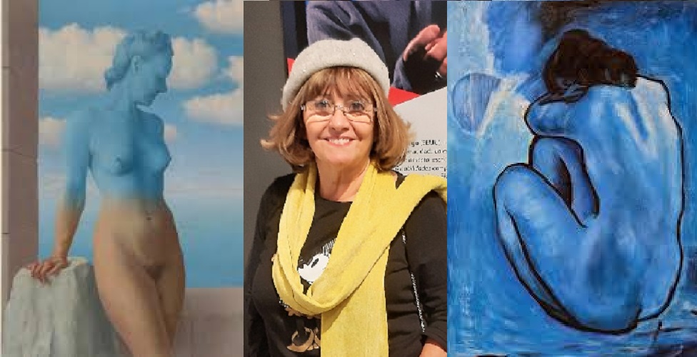 Olga Cabrera entre Desnudo de Magritte y el Desnudo Azul de Picasso